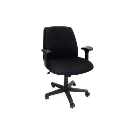 Lds Industries ShopSol Big and Tall Office Manager Chair - Fabric - Black 1010354